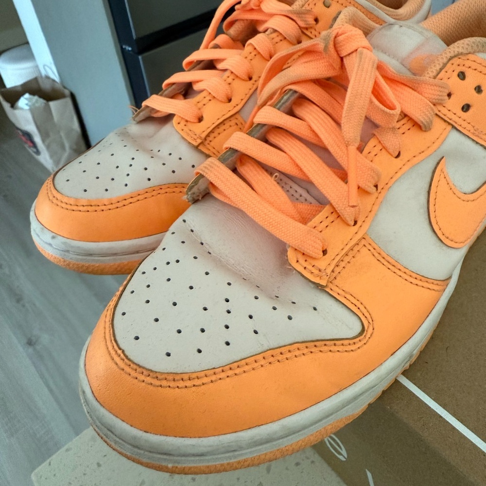 Nike Bright Orange and Cream Sneakers